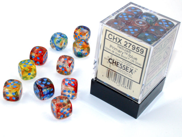 CHX27959 Luminary Nebula 12mm d6 Primary/Blue Dice Block Chessex