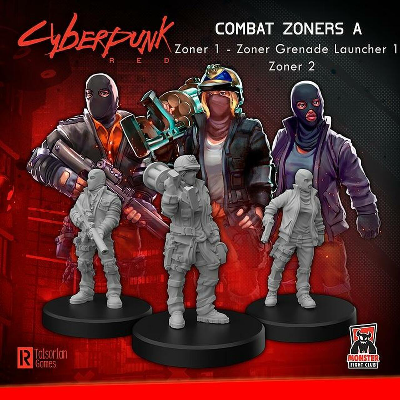 Combat Zoners A Punks Miniatures - Cyberpunk Red RPG
