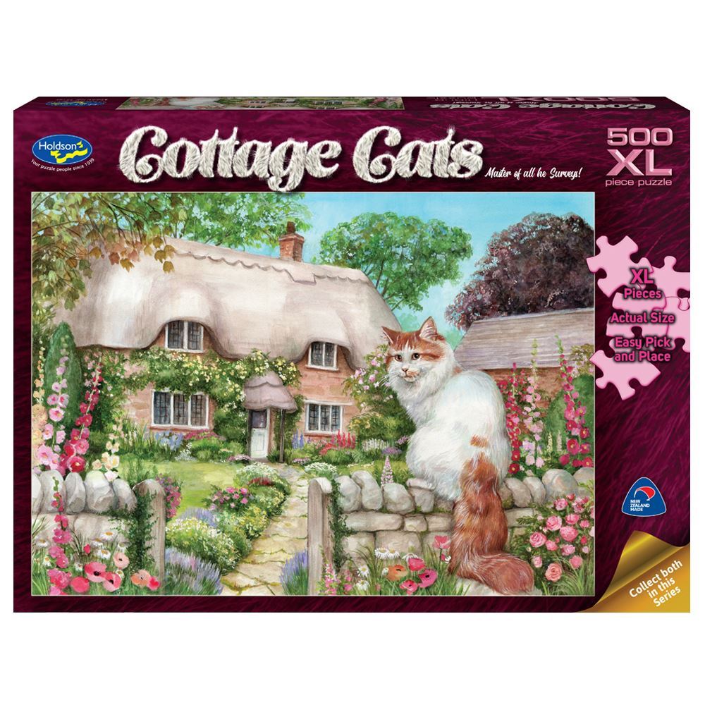 Cottage Cats Master of all he Surveys 500pc XL HOLDSONS
