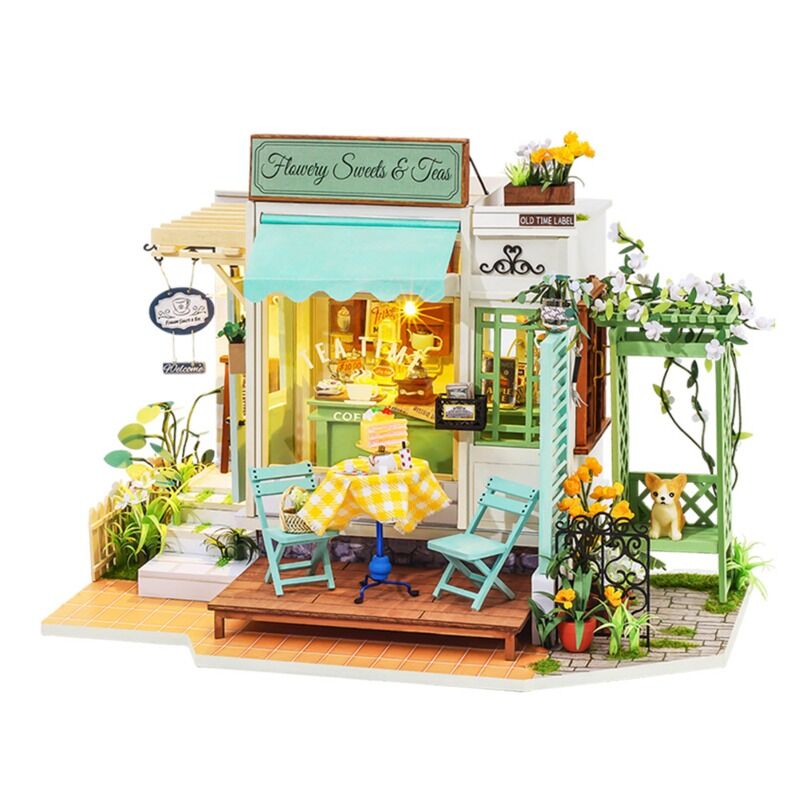 FLOWERY SWEETS & TEAS - DIY MINI HOUSE - ROBOTIME
