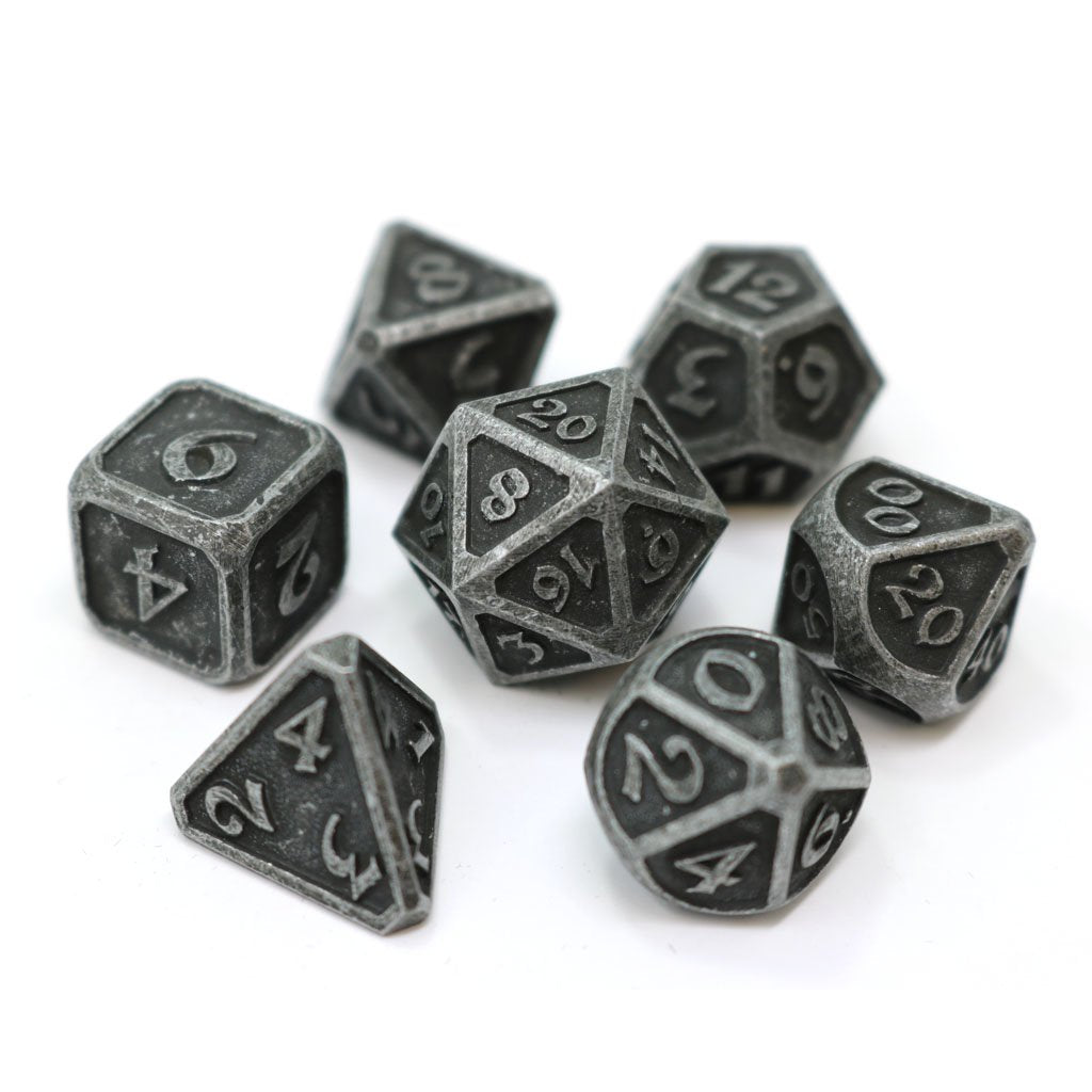 D20 Die Hard Dice Metal - Mythica Dark Iron