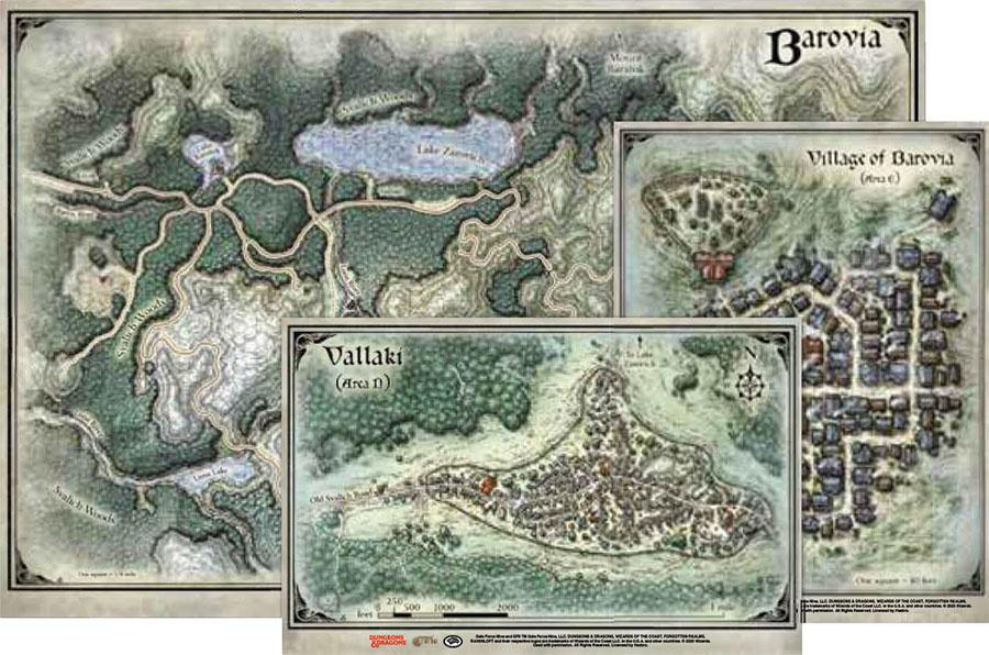 D&D Curse of Strahd Barovia Vinyl Map Set