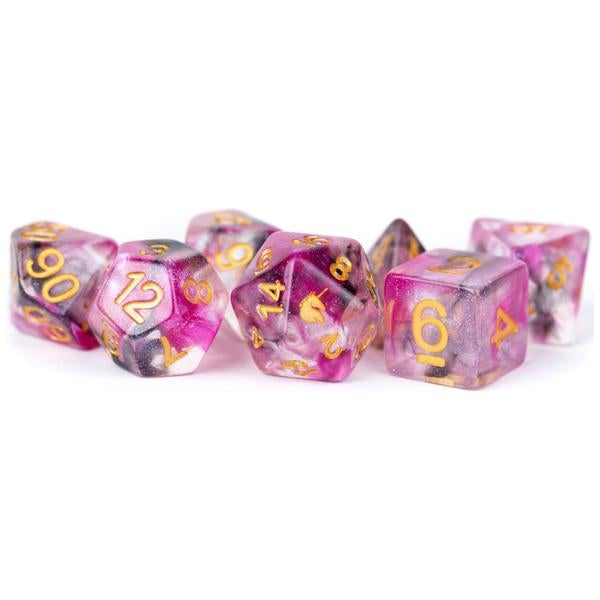 Blushing Steel - Unicorn Dice