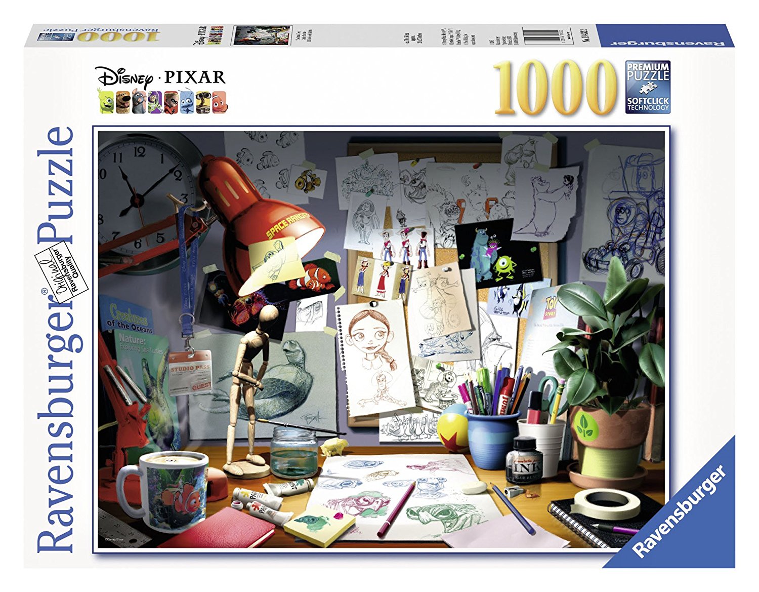 Disney Pixar the Artists Desk 1000p - Ravensburger