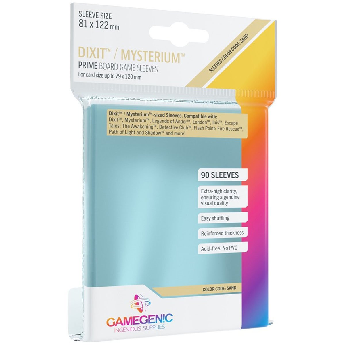 Prime Dixit/Mysterium Board Game Sleeves (81mm x 122mm) (90 Sleeves Per Pack) - Gamegenic
