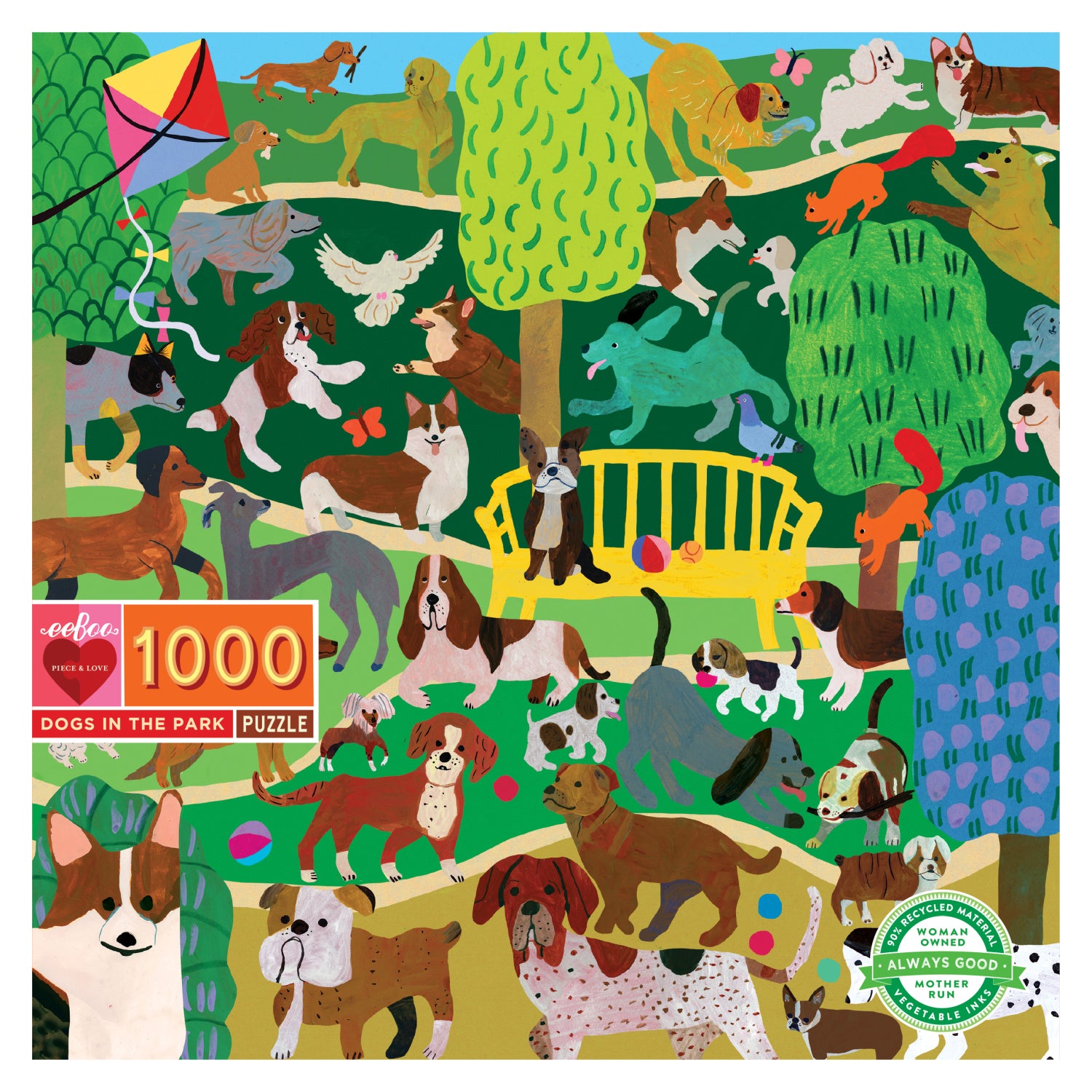 Dogs in Park - 1000pc eeBoo