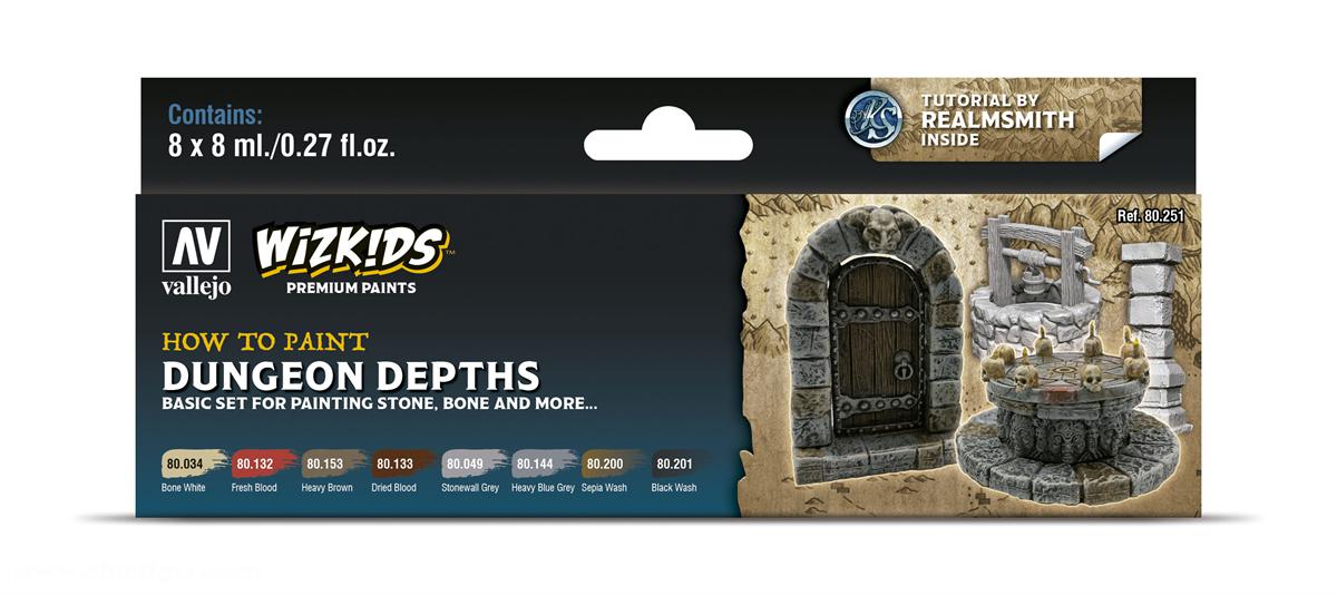 Dungeon Depths - Wizkids Premium Paint Set by Vallejo