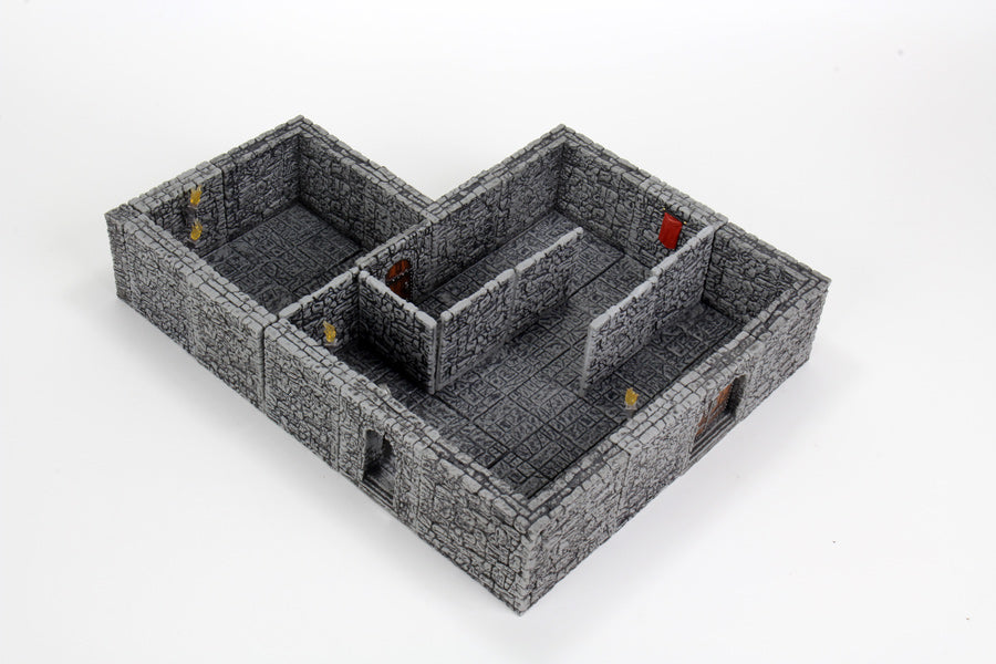 Dungeon Tiles II Green - Full Height Stone Walls Expansion - Warlock Tiles