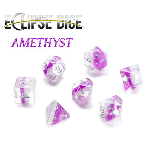 Eclipse Dice - Amethyst (Set of 7 Polyhedral Dice)