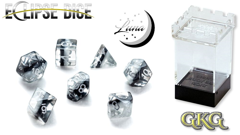 Eclipse Dice - Luna (Set of 7 Polyhedral Dice)