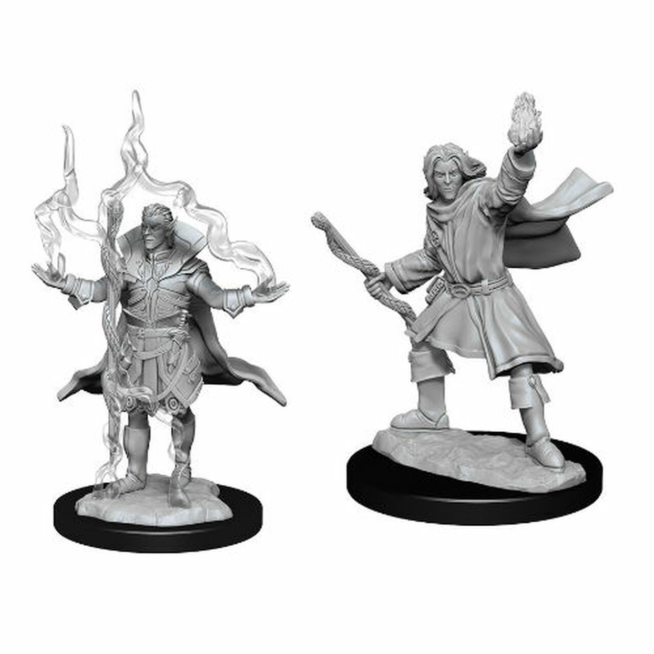 Elf Male Sorcerer - Pathfinder Deep Cuts Unpainted Miniatures