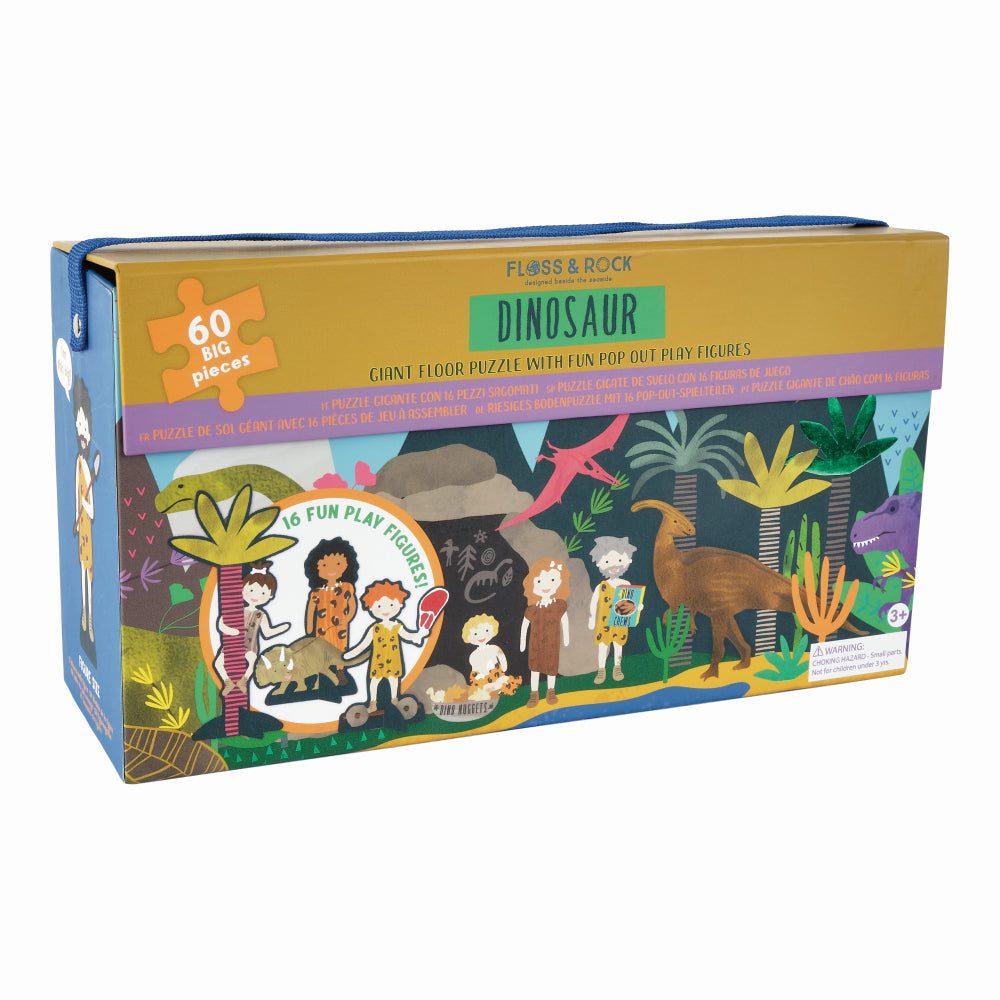 Dinosaur Giant Floor Puzzle w/Figures - 60pc