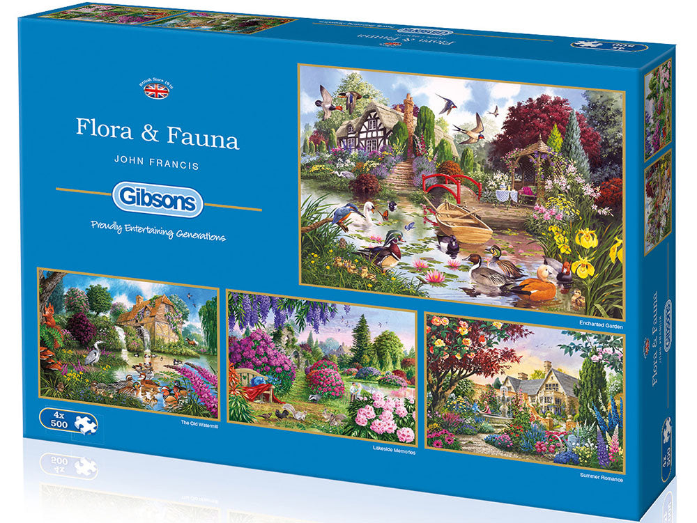 Flora & Fauna 4 x 500pcs - Gibsons