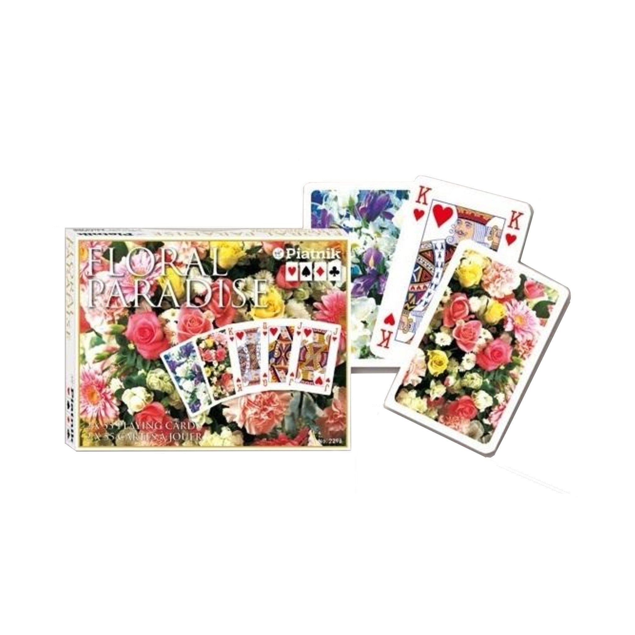 Floral Paradise Pink - Piatnik Playing Cards Double Deck
