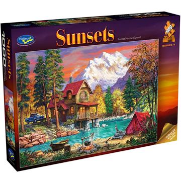 Forest House Sunset 1000 pc - Sunsets - Holdson