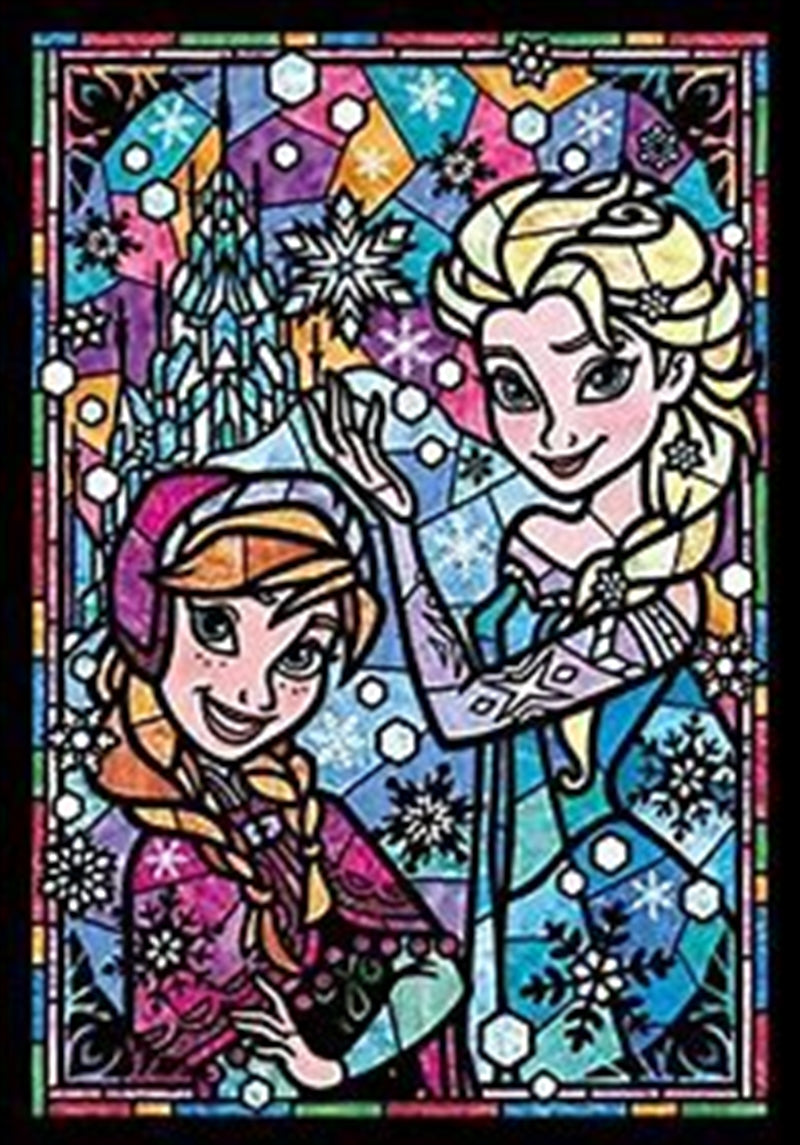 Frozen Anna & Elsa Stained Glass Puzzle 266 pieces - Tenyo Puzzle Disney