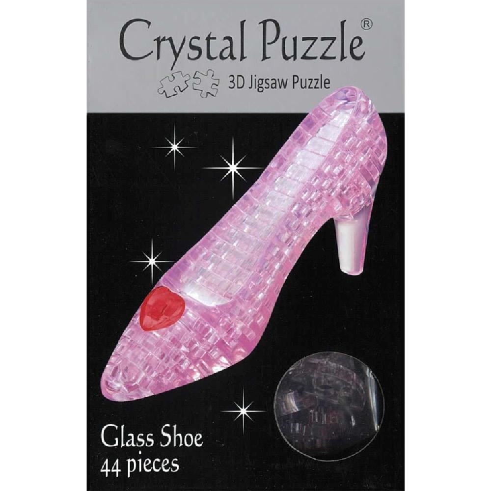 Pink Glass Shoe - 3D Crystal Puzzle