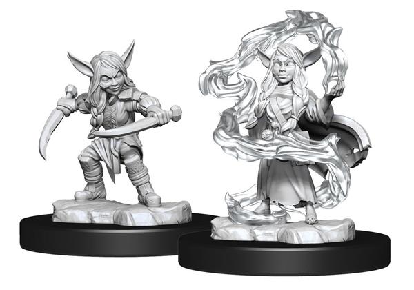 Goblin Female Sorceror and Rogue - Critical Role Unpainted Miniatures