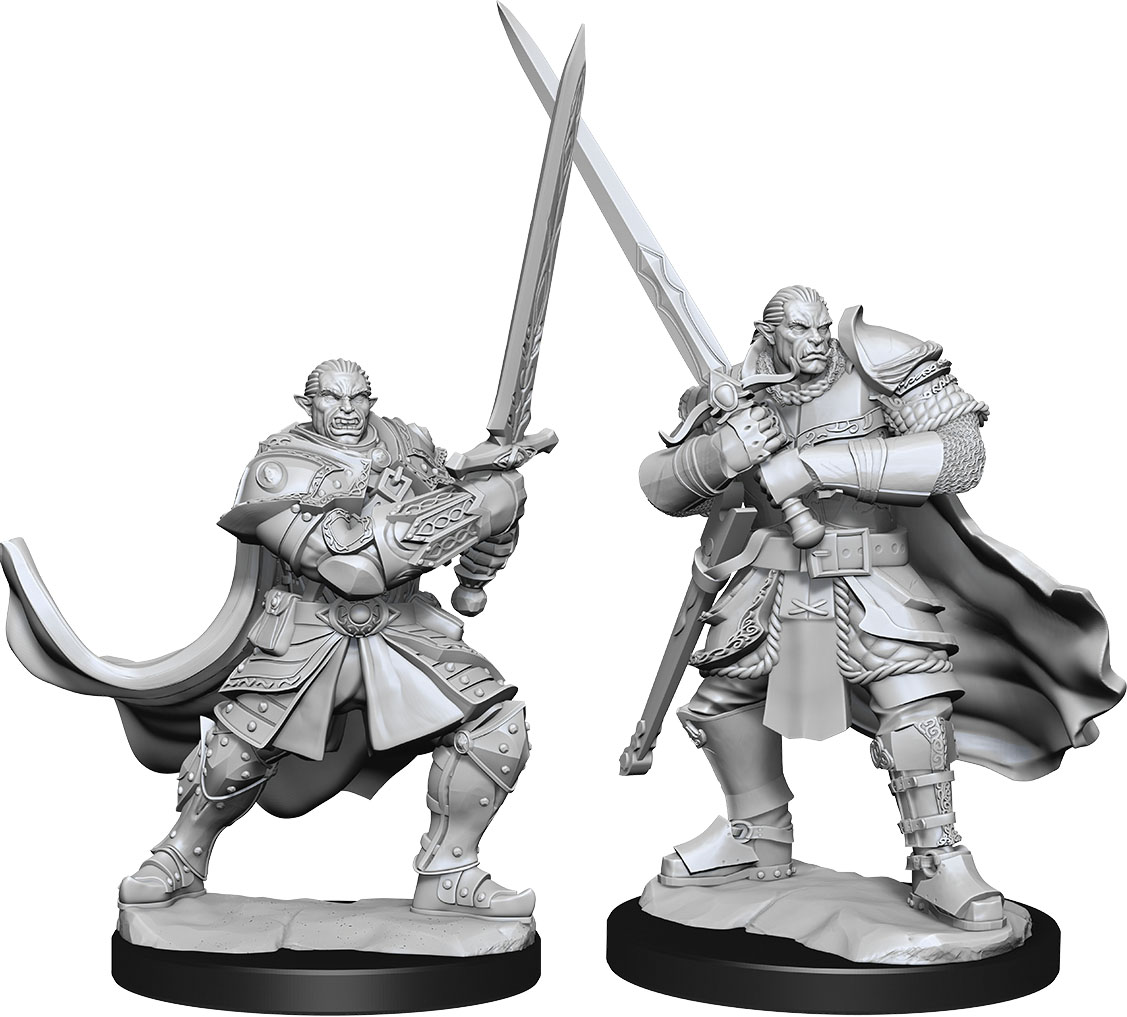 Half-Orc Male Paladin - D&D Nolzurs Marvelous Unpainted Miniatures