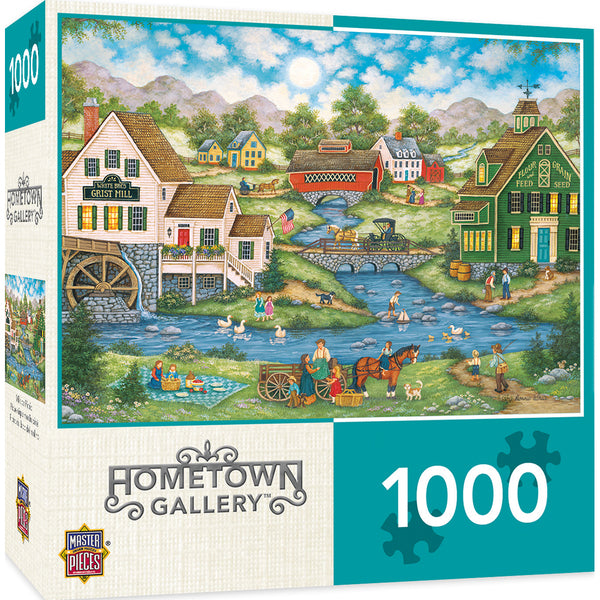 Hometown Gallery Millside Picnic Puzzle 1000 pieces Masterpieces Puzzle