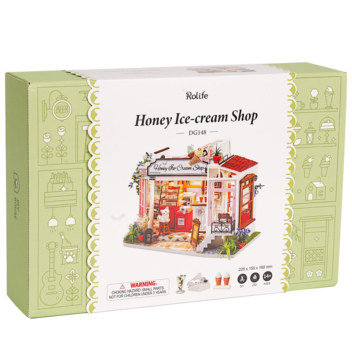 HONEY ICE-CREAM SHOP - DIY MINI HOUSE - ROBOTIME