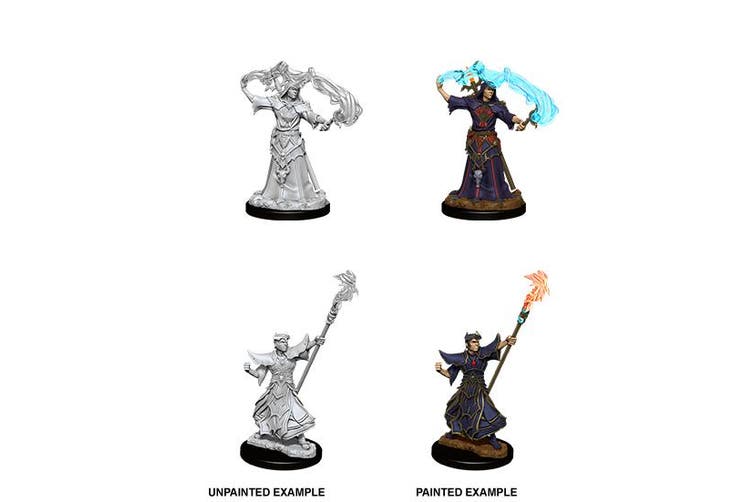 Human Male Sorcerer - Pathfinder Deep Cuts Unpainted Miniatures
