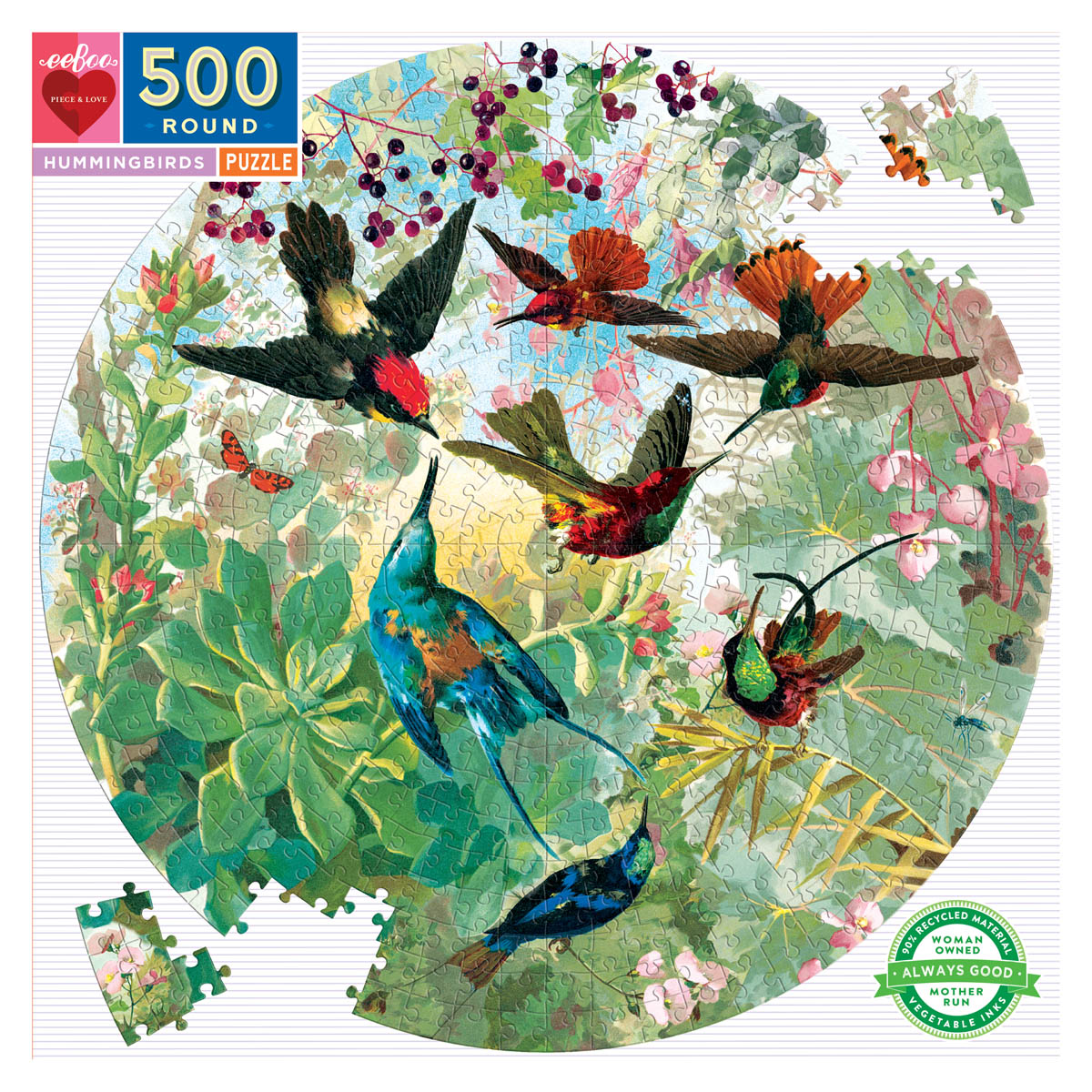Hummingbirds - 500pc Round