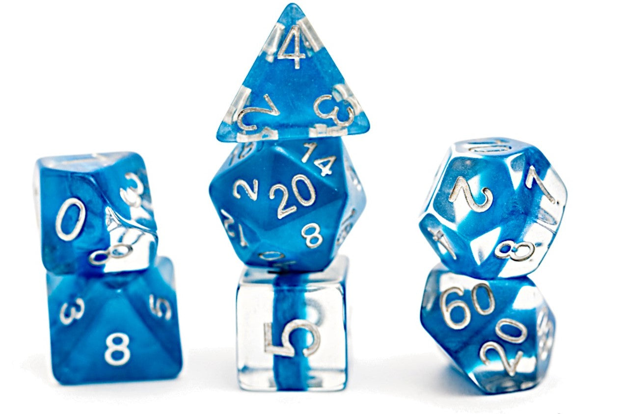 Neutron Power Teal - Halfsies - 7-Die Set Chessex