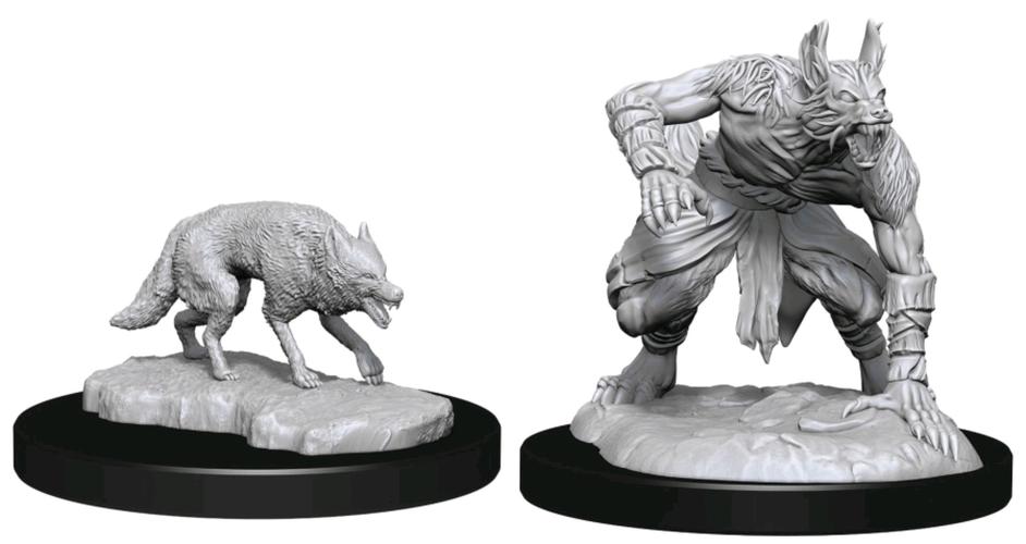 Jackalwere & Jackal - D&D Nolzurs Marvelous Unpainted Miniatures