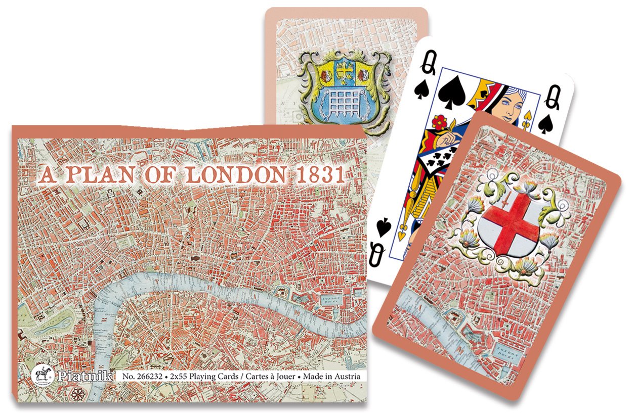 Map of London 1831 - Piatnik Playing Cards Double Deck