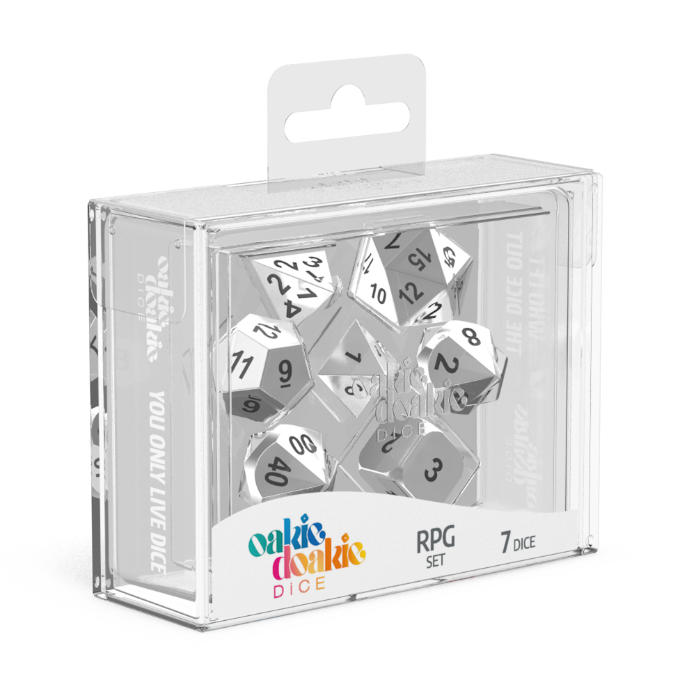 Mercury (7) - Metal Dice - Oakie Doakie Dice RPG Set