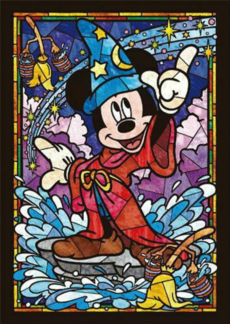 Mickey Mouse Stained Glass Puzzle 266 pieces - Tenyo Puzzle Disney