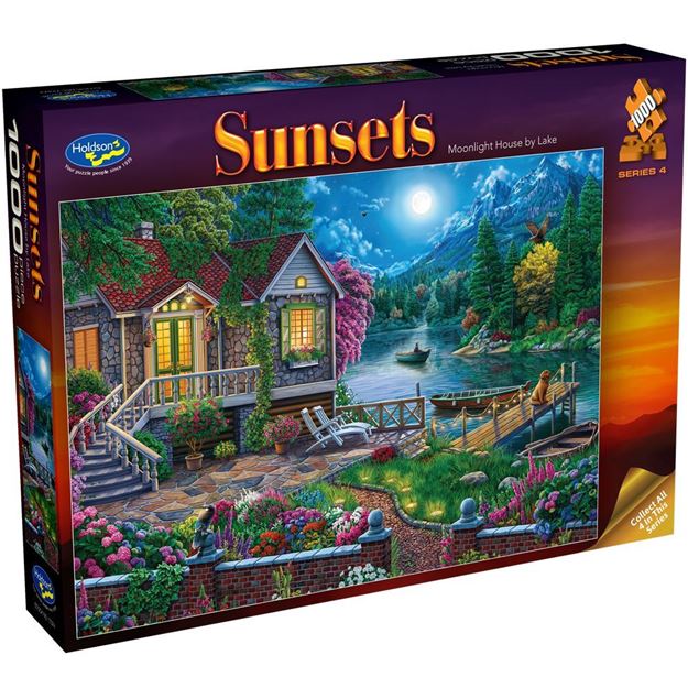 Moonlight House by Lake 1000 pc - Sunsets - Holdson