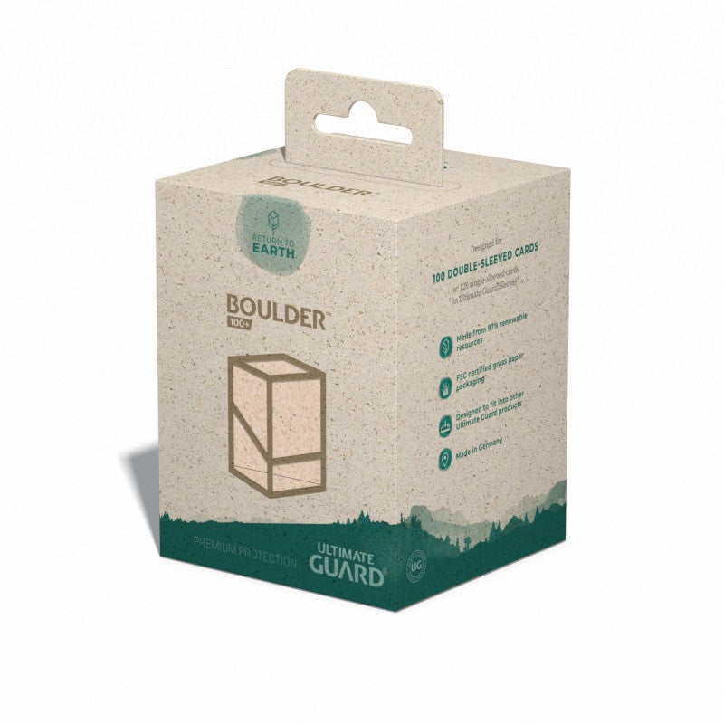 Natural Deck Box - 100+ Standard Size - Ultimate Guard Return to Earth Boulder