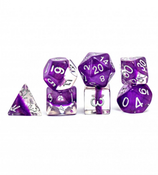 Neutron Violet - Halfsies - 7-Die Set Chessex