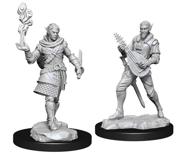 Pallid Elf Male Rogue and Bard - Critical Role Unpainted Miniatures