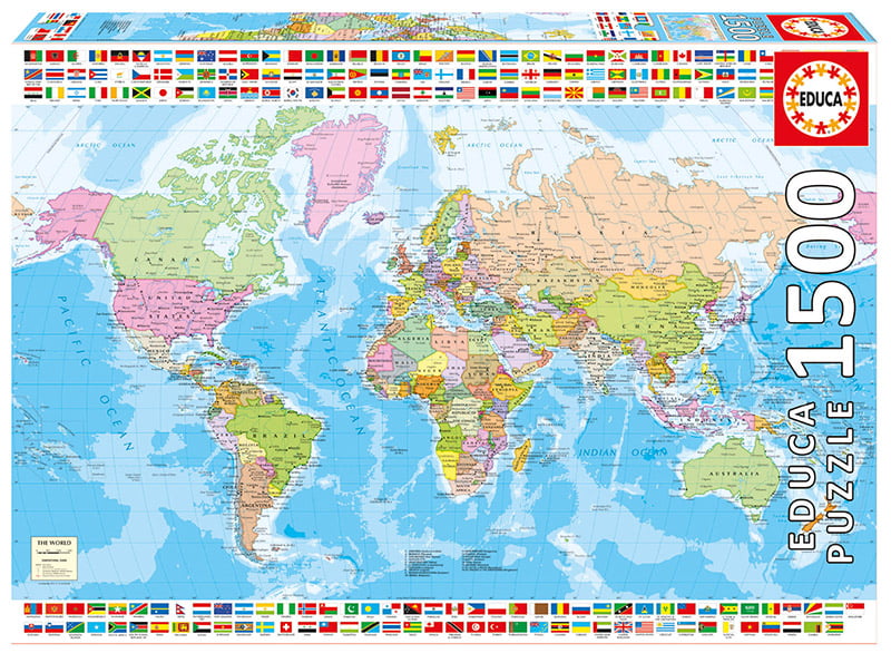 Political World Map 1500Pc Educa