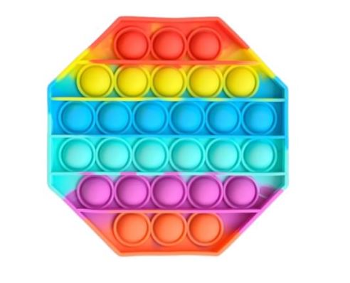 Rainbow Octagon (13cm) - Pop It