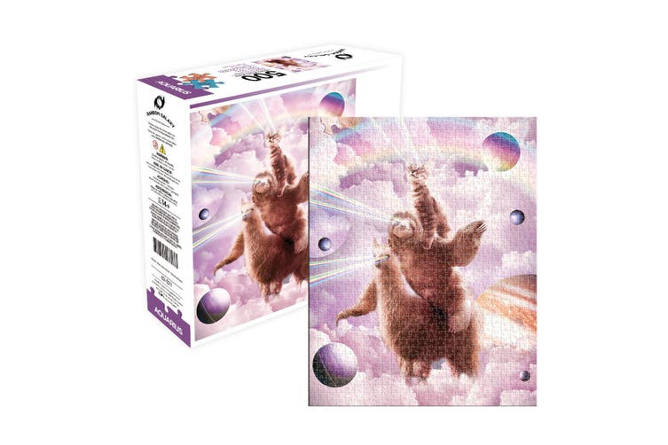 Random Galaxy Laser Eyes Cat Sloth Llama 500pc Puzzle