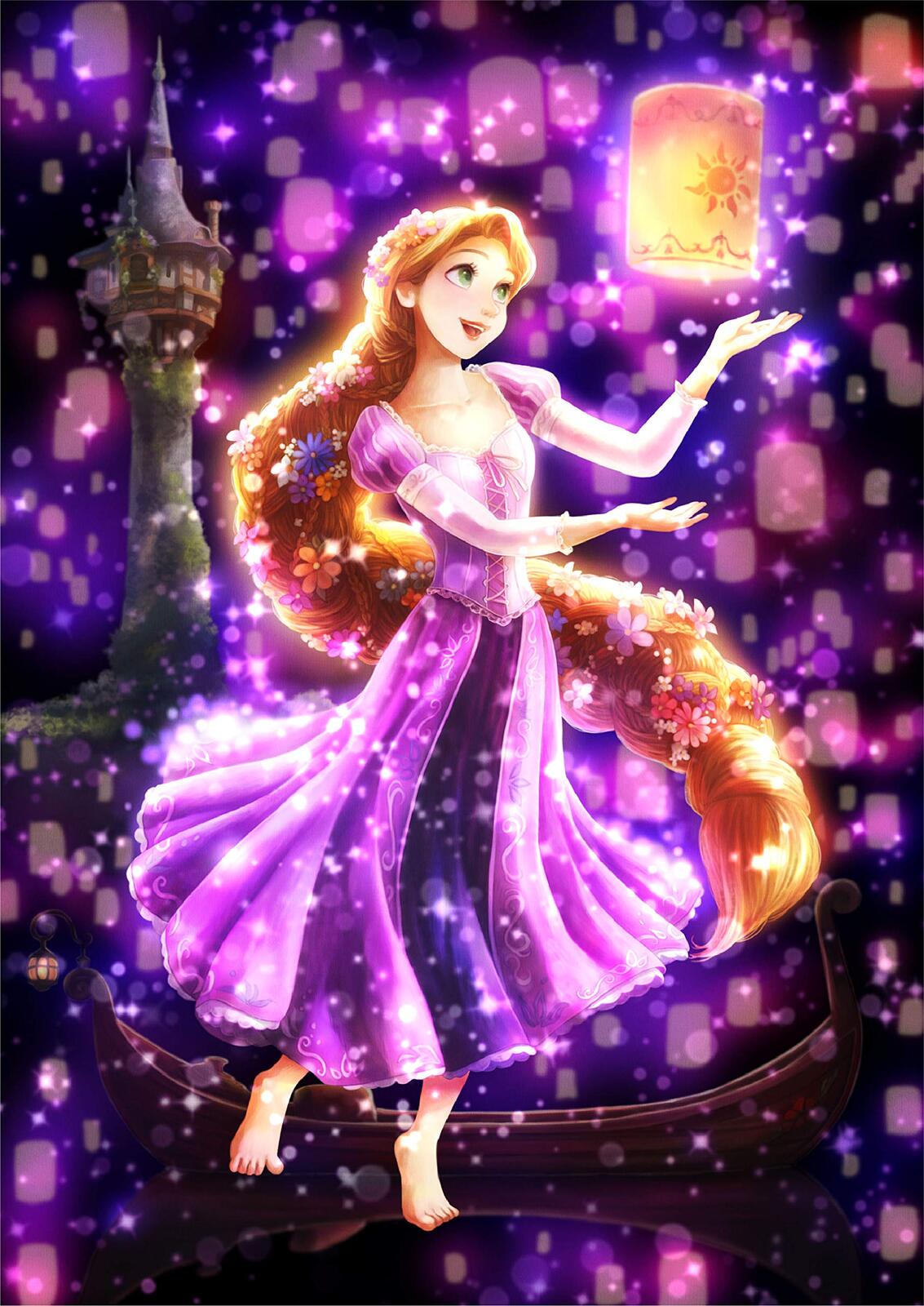 Rapunzel Bright Dream in the Night Sky Puzzle 266 pieces - Tenyo Puzzle Disney