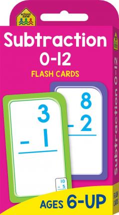 SUBTRACTION 0-12 - School Zone Flashcards