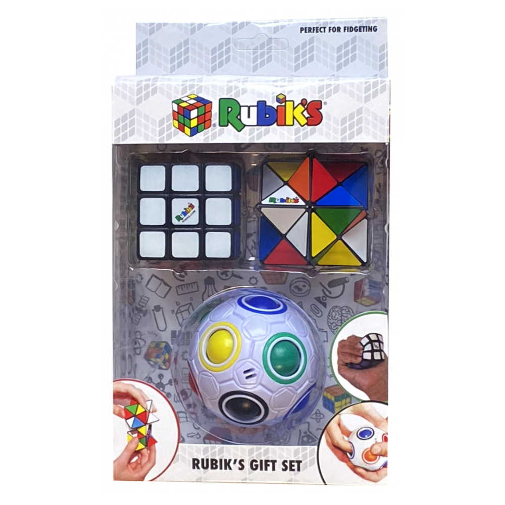 Rubiks Gift Set (Rainbow Ball, Squishy Cube, Magic Star)
