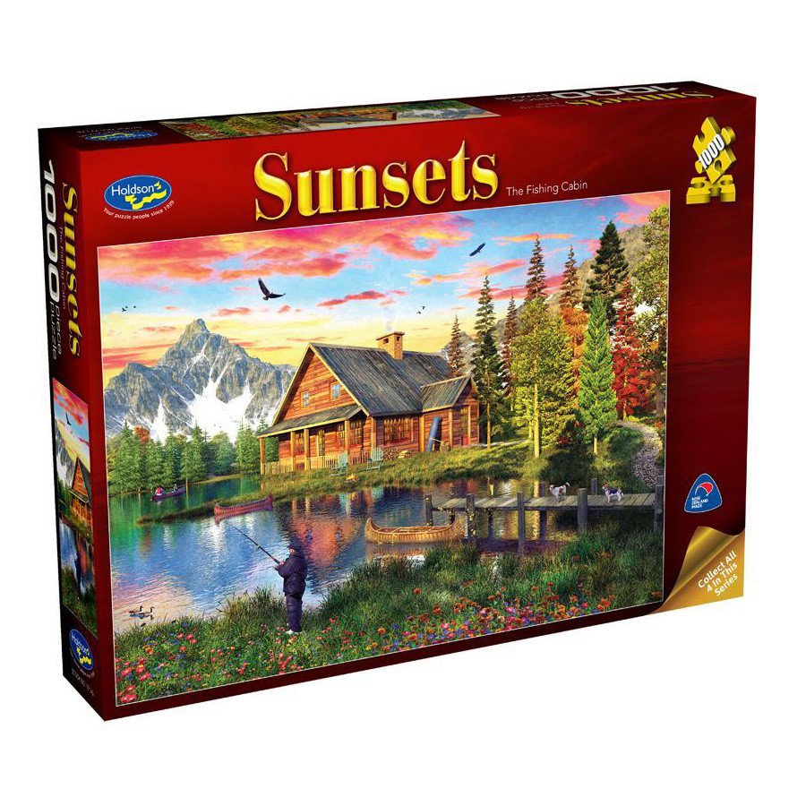 SUNSETS 3 The Fishing Cabin 1000pc HOLDSONS