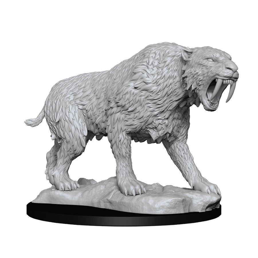 Saber-Toothed Tiger - Wizkids Deep Cuts Unpainted Miniatures
