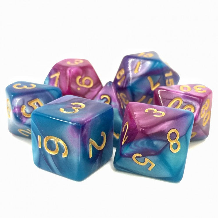 Sage Blood - Blue/Purple - Fusion - 7-Set TMG RPG Dice