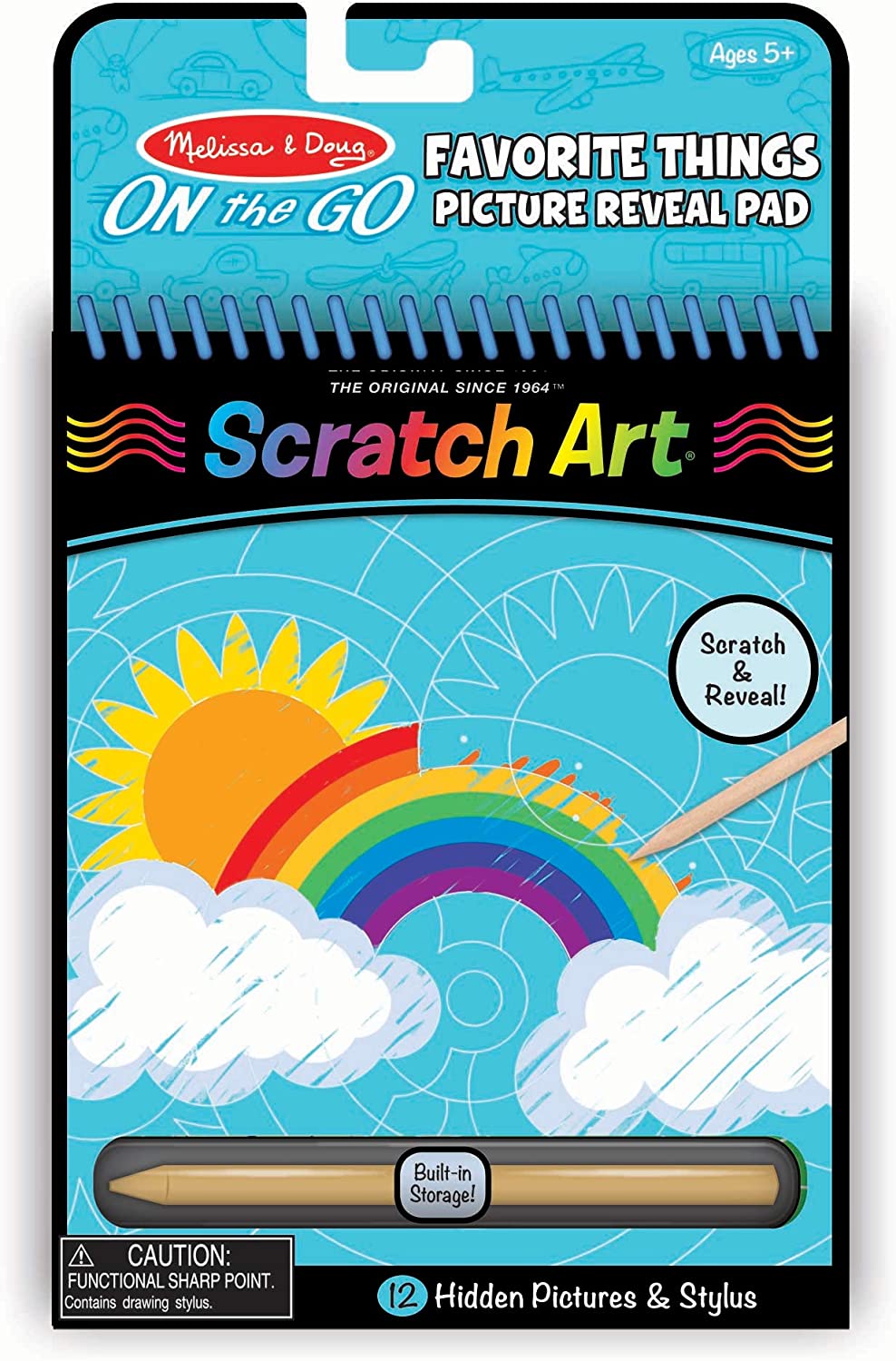 Scratch Art - Favourite Things Hidden-Picture Pad - M&D - On The Go