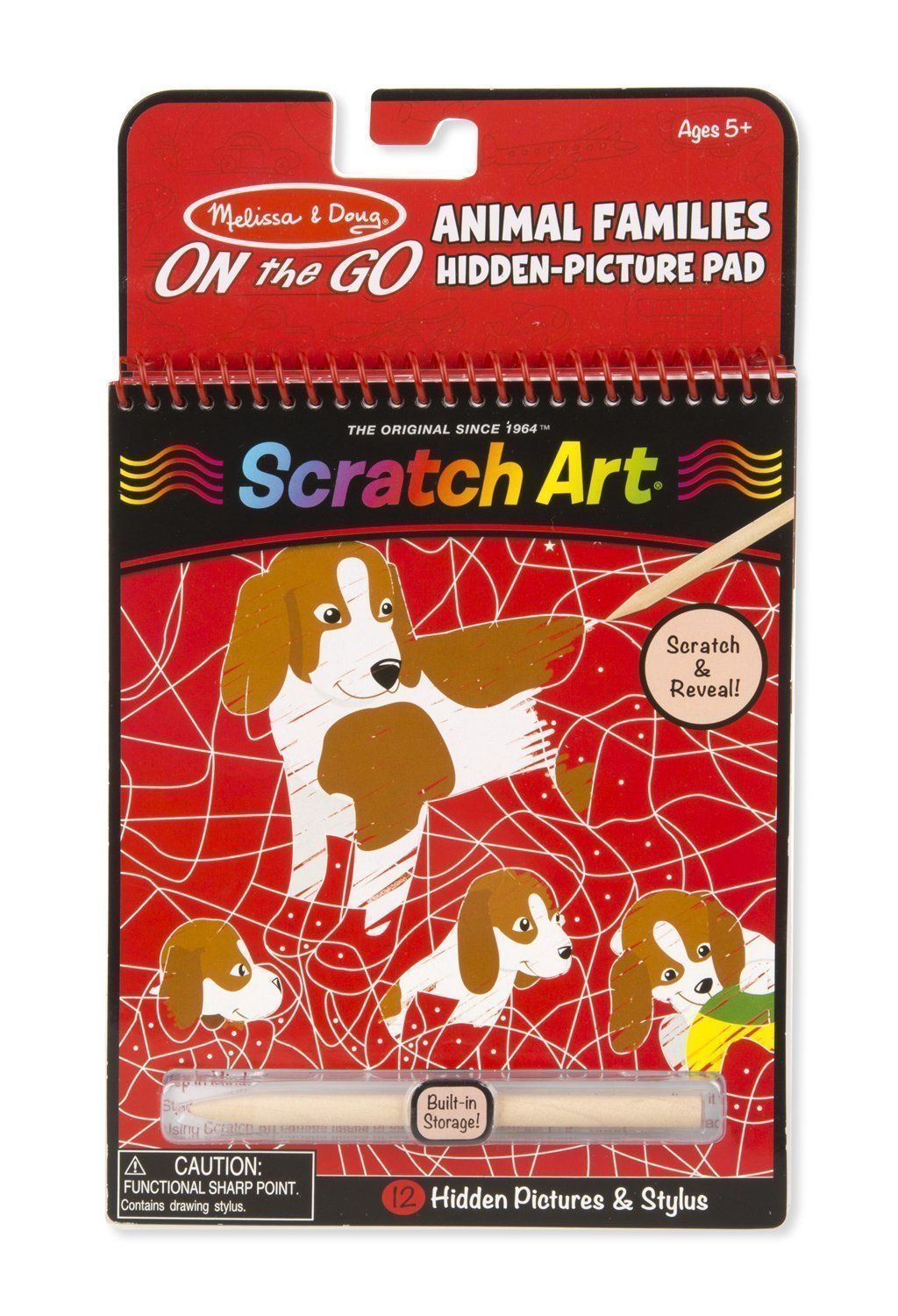 Scratch Art Hidden-Picture Pad - Animal Families - M&D - On The Go
