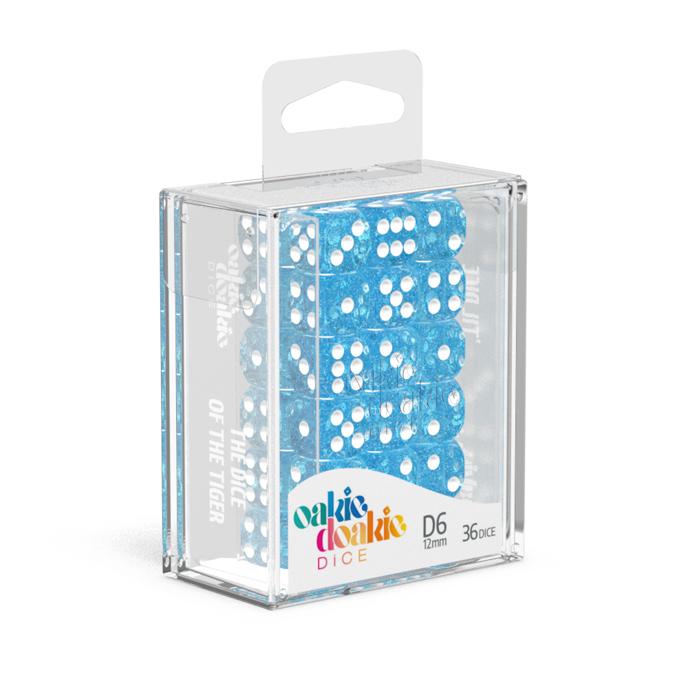 Solid - Light Blue - Speckled (36) - D6 12 mm Oakie Doakie Dice
