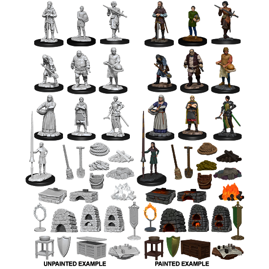Castle: Kingdom Retainers - Wizkids Deepcuts Unpainted Miniatures