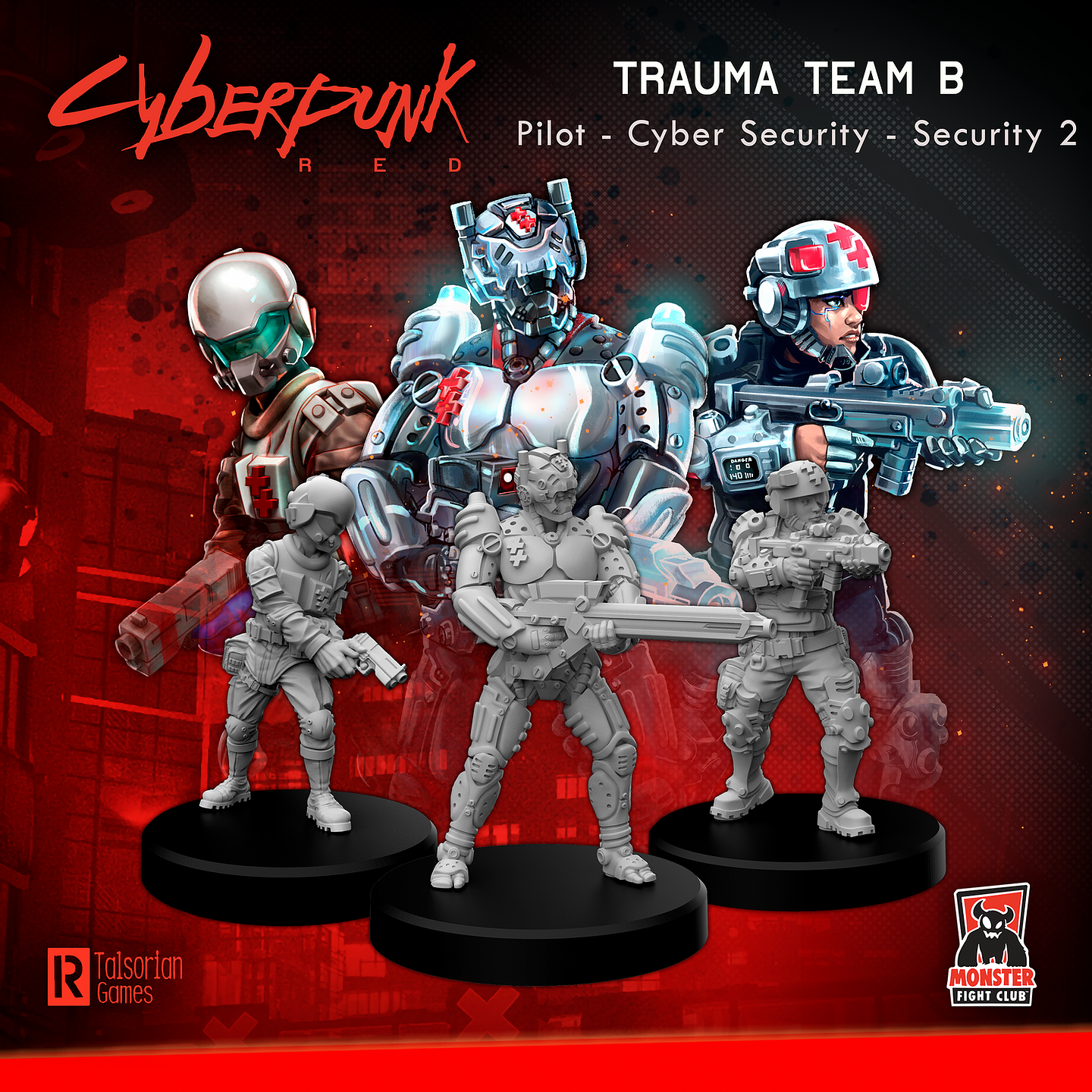 Trauma Team B Miniatures - Cyberpunk Red RPG